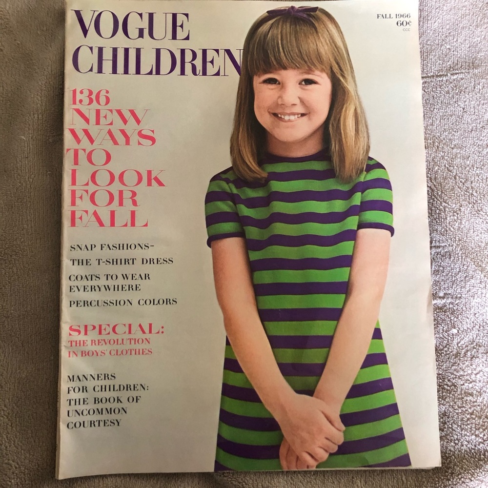 Rare Vintage Children Vogue Fall 1966 issue